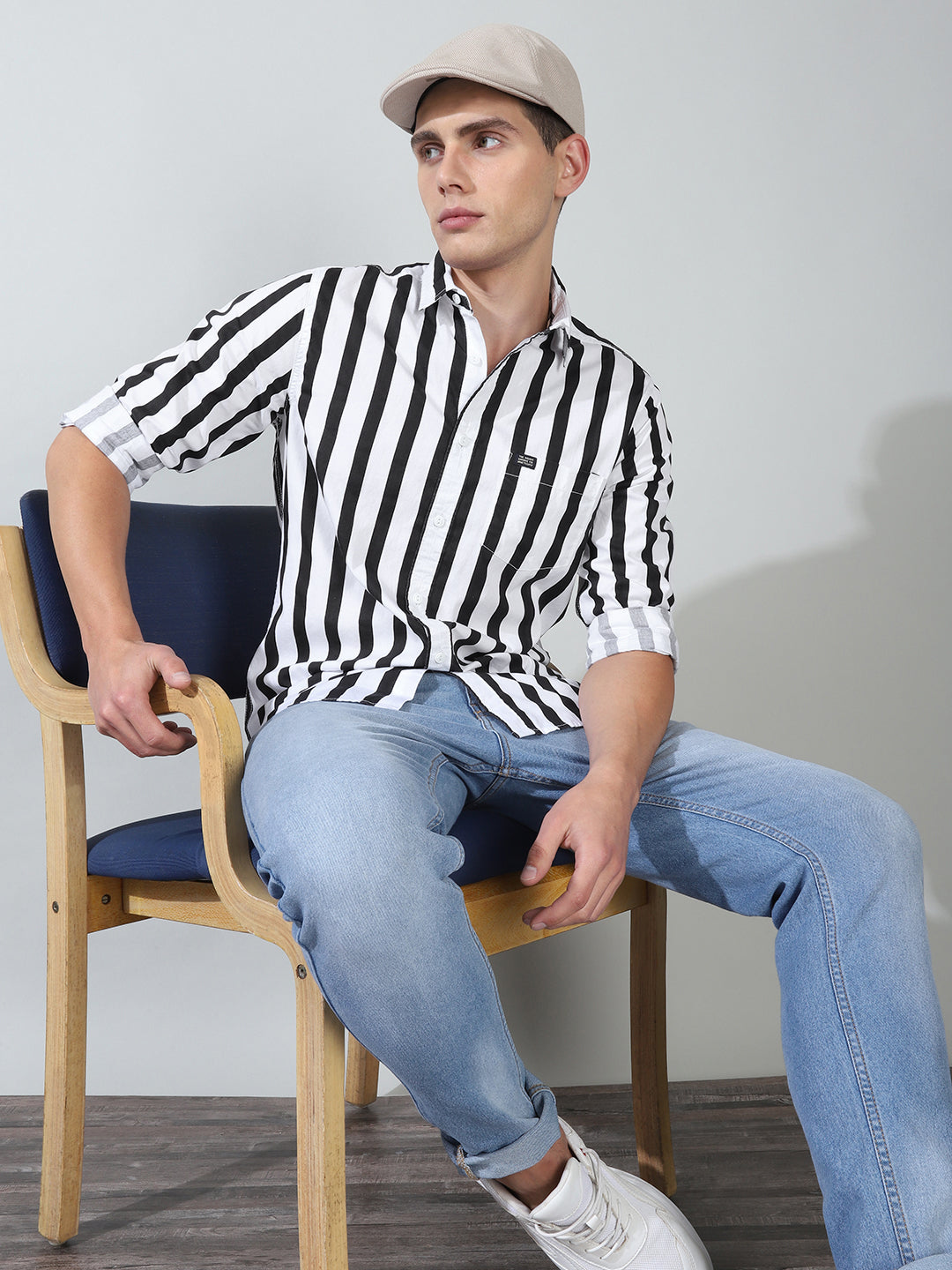 Black stripes Shirt - XXL Blue
