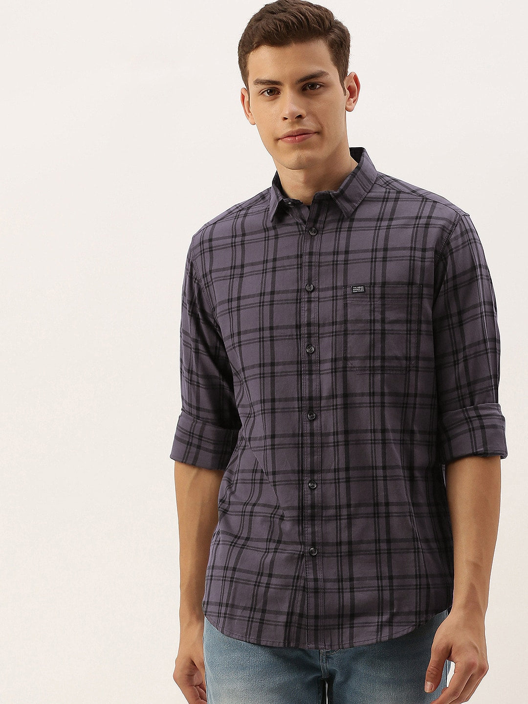 Purple Checks Shirt - XXL Purple
