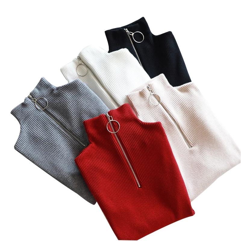 Zipper Up Turtleneck - Purple M