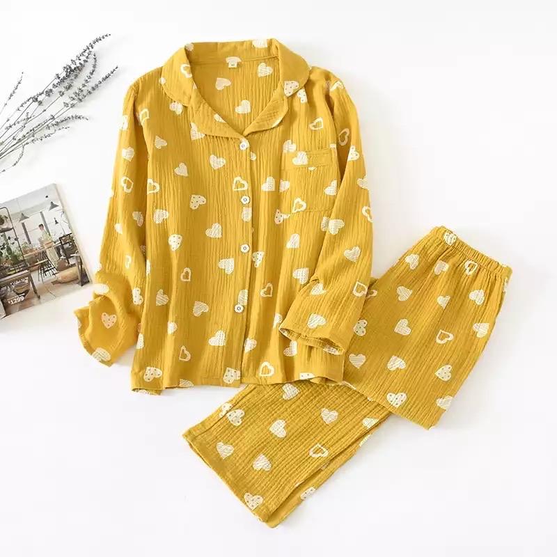 Rachel Cotton Nightsets - Luxury Collection - Yellow M