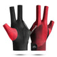 Open Finger Billiard Pool Gloves Adjustable Sticker Polyester Billiard Gloves Portable Lightweight Reusable Training Accessories