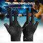 Open Finger Billiard Pool Gloves Adjustable Sticker Polyester Billiard Gloves Portable Lightweight Reusable Training Accessories