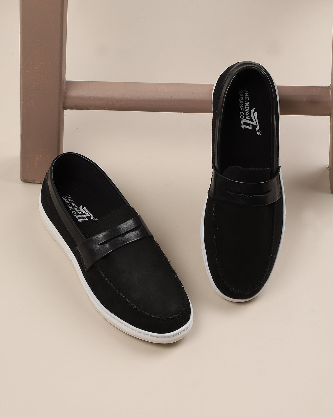 Black Slip-On Casual Shoes - 8 Black