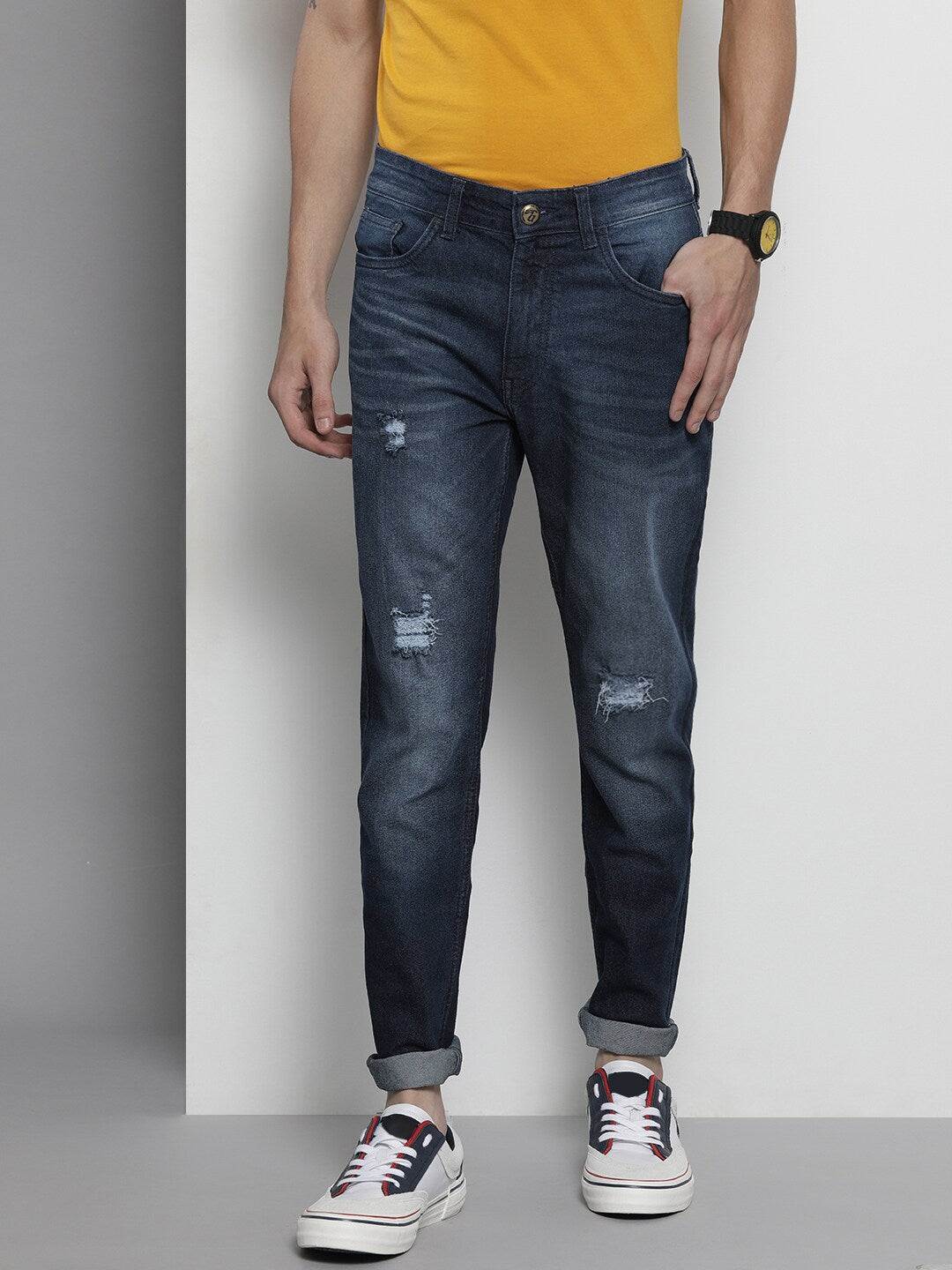 Blue Solid Jeans - 32 Blue